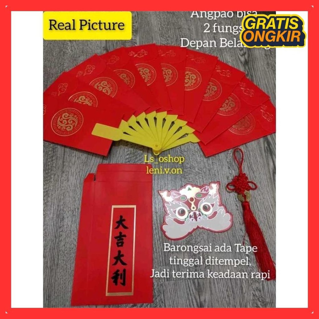 

Angpau Kipas 10 Slot Angpao Imlek Bentuk Kipas Lipat Amplop Merah New Same Day