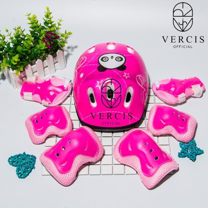 deerhelm anak dekker full set sepatu roda pelindung skateboard