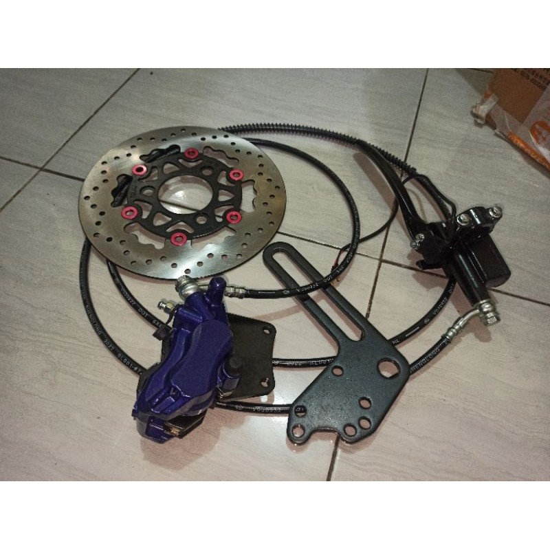 kit set disk brake bldc motor listrik, kit set cakram