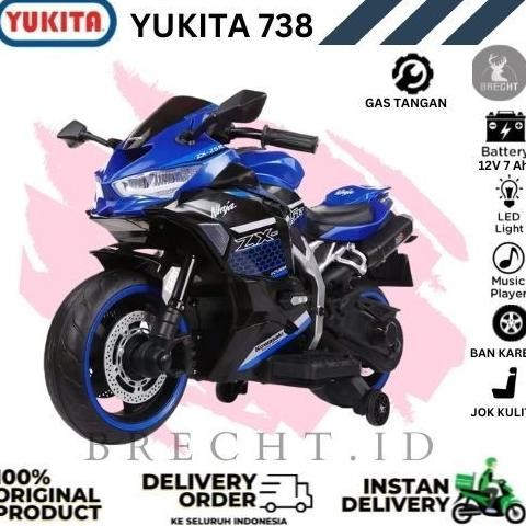 mainan motor aki anak yukita 738 / mb 191 ninja zx 25r kawasaki berkualitas