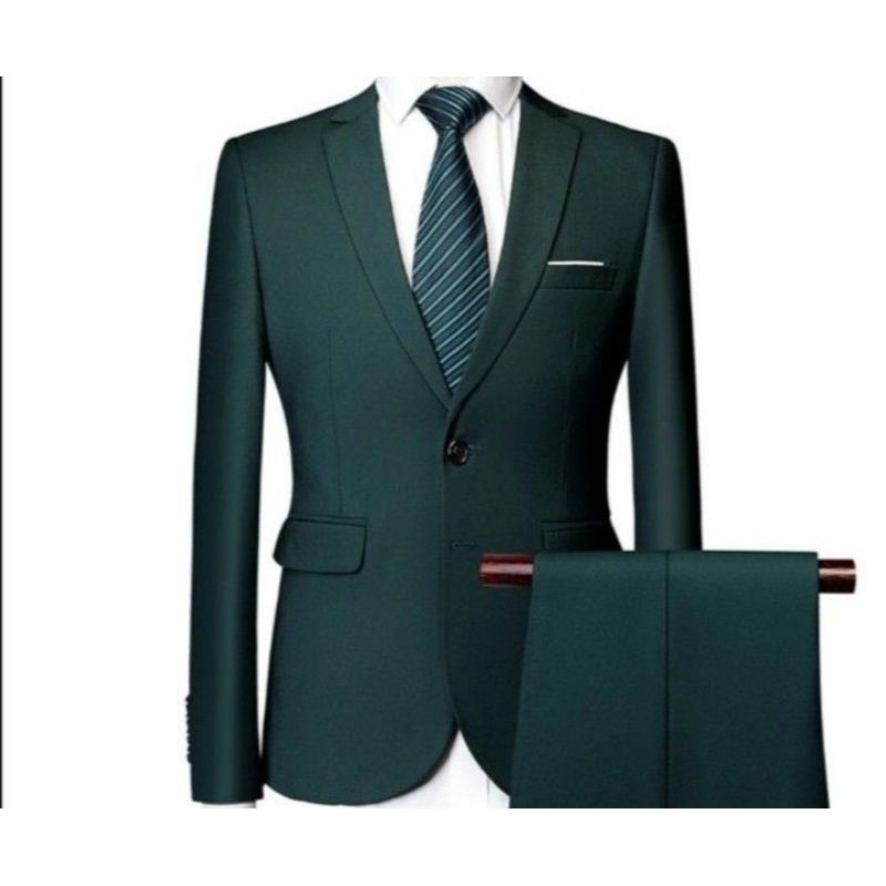 Terbaru Setelan Jas Blazer Formal Warna Green Emerald Blazerr Warna Green Emerald Hijau Botol