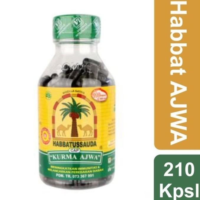 

Baru Habbatussauda Jinten Hitam Bubuk Cap Kurma Ajwa Isi 210 Kapsul - 200