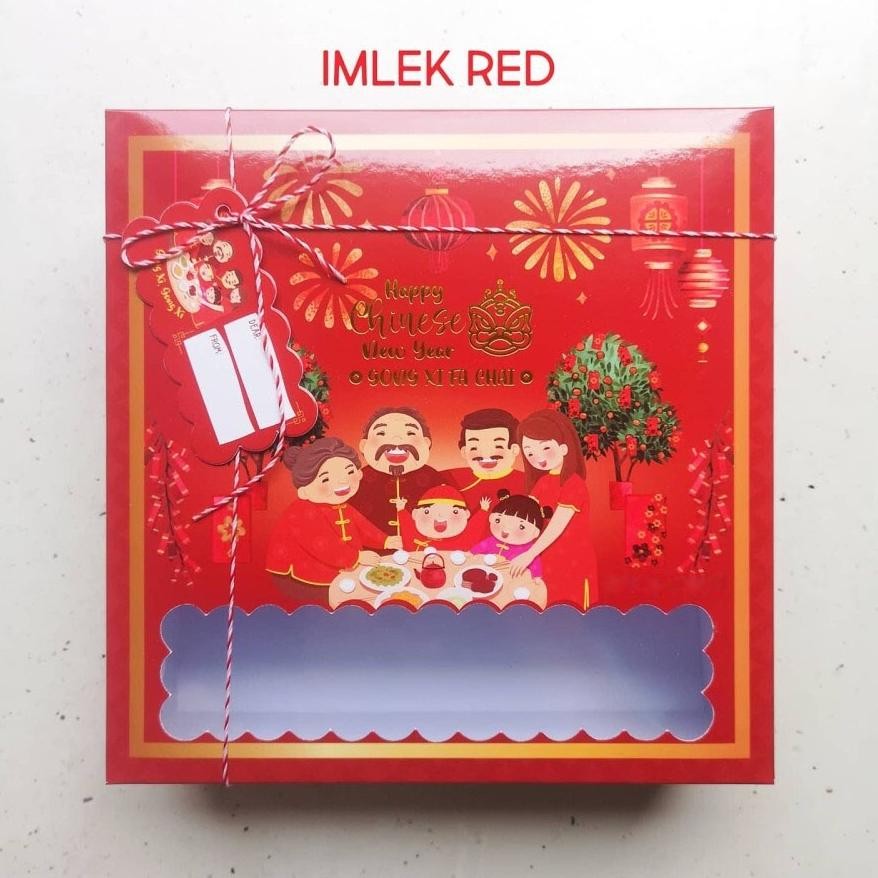 

BR - (10 Pcs) Dus Box Cake Imlek Cny 25x25x5 Kotak Kue Tempat Roti Lapis Legit Packaging Hampers Parsel Imlek Sincia TERLARIS
