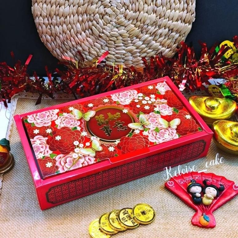 

BR - ( isi 5 box /@ 12.500 ) BOX/DUS CNY/IMLEK/SINCIA/CHINESE NEW YEAR UKR 26 x 14 x 5 UNTUK 2 TOPLES 250 GRAM TERLARIS