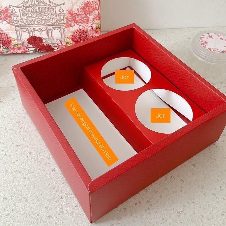 

BR - (ISI 5 Pcs) Box Huat Ah | Kotak Kue Imlek Box Imlek Kue 22x22cm Box Kue Kering Kue Lapis TERLARIS