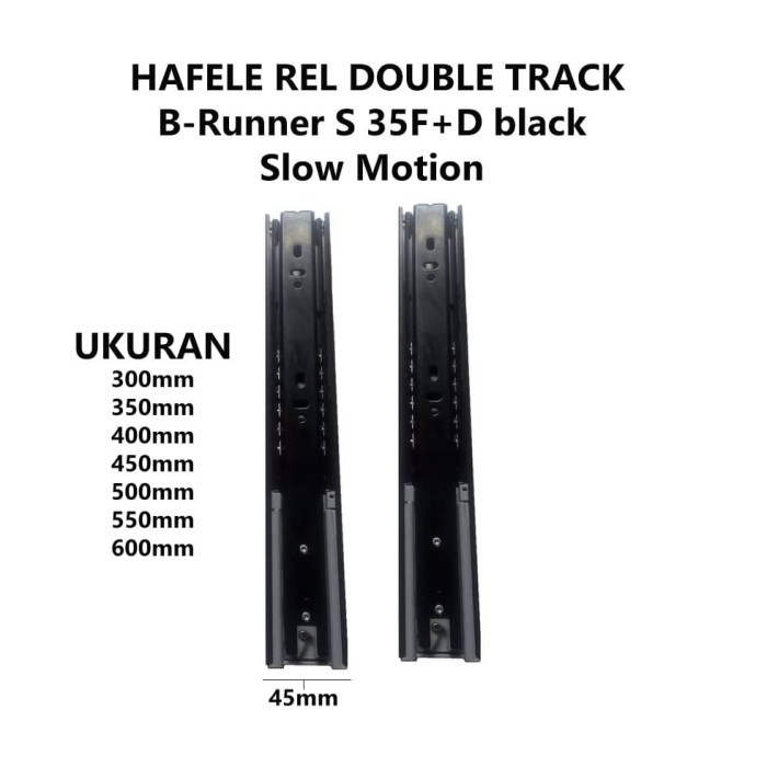 Terbaru Rel Laci Double Track 30Cm / Hafele Rel Laci Bb Slow Motion 432.24.381
