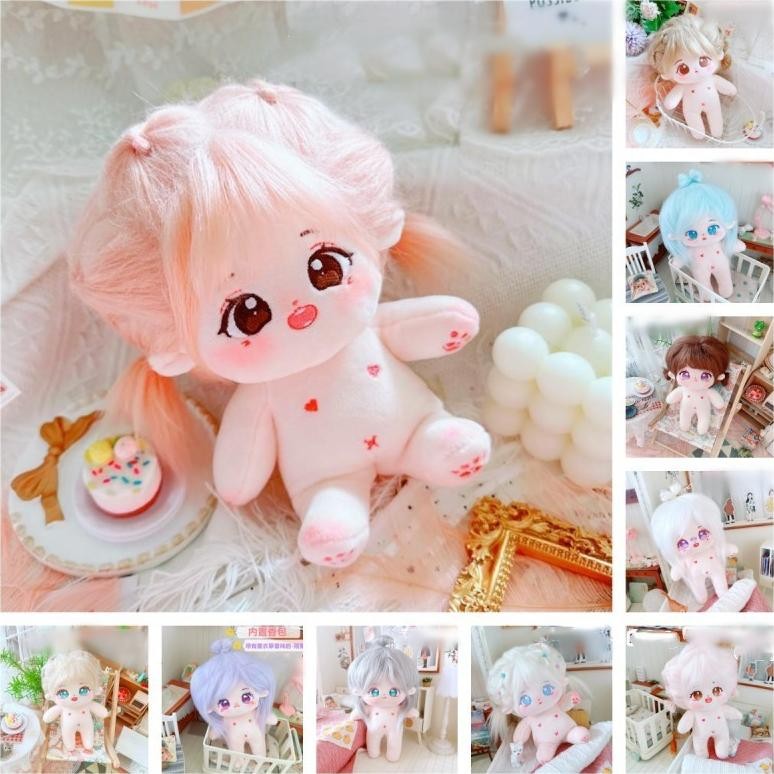 LKJ 20CM Cotton Doll /Plush Toy Doll Boneka /Non Attribute Naked Doll Set/No Skeleton Doll