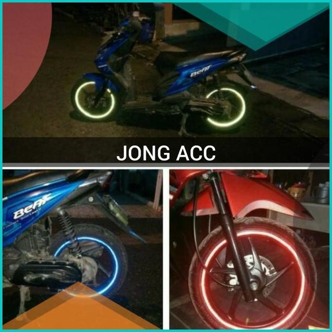 Sticker List Velg Pelek Motor Mobil Glow In The Dark Reflective Tape 0