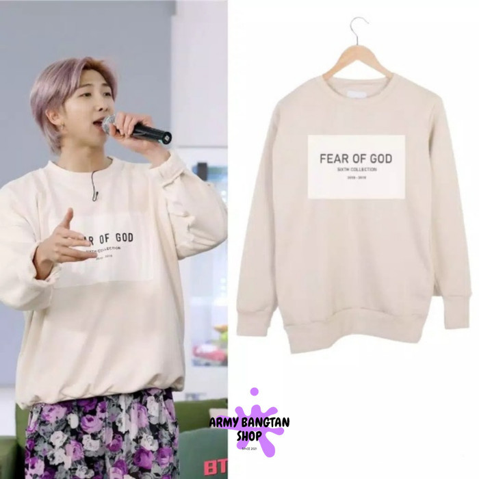 Murah SWEATER NAMJOON RM BTS KPOP FEAR OF GOD SIXTEEN LENGAN PANJANG RUN BTS Non COD