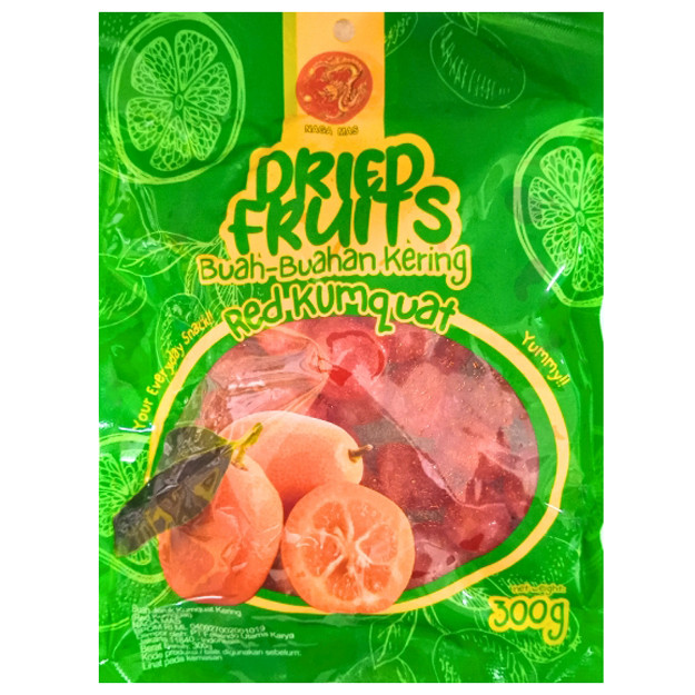 

S23040 NAGA MAS DRIED FRUITS RED KUMQUAT MANISAN IMLEK 300GR MAJU BERSAMA (20250401)