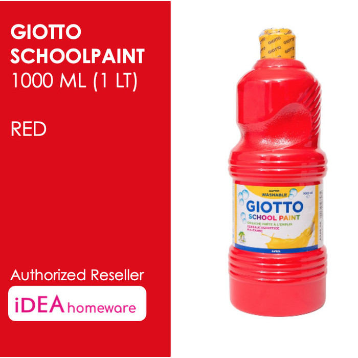 

Safety Giotto School Paint 1000 Ml Red Merah Cat Air Poster Washable 1 L