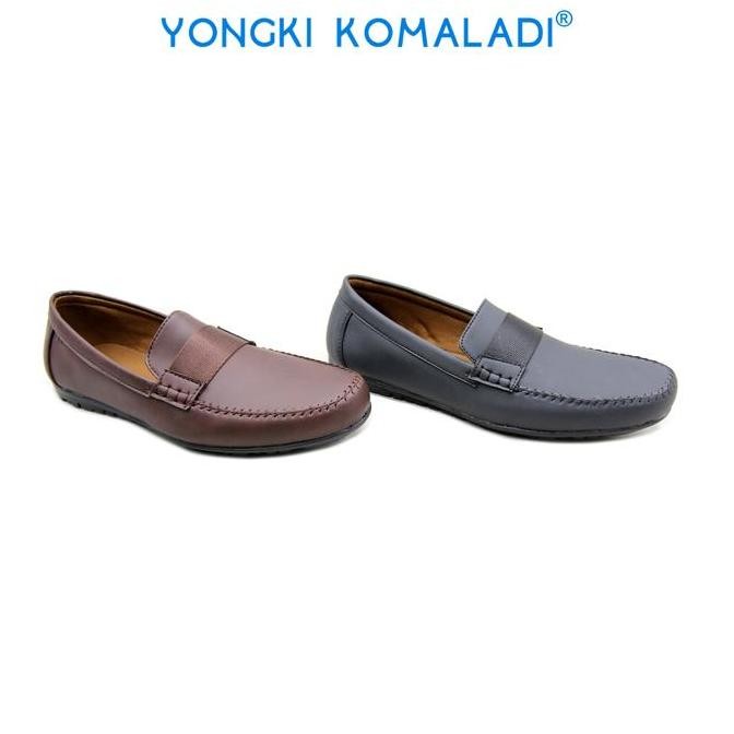 [ ORIGINAL ] YONGKI KOMALADI MOCCASIN OL-AD33101-22 MEN Coklat Hitam Shoes Pria Coklat Hitam Flat