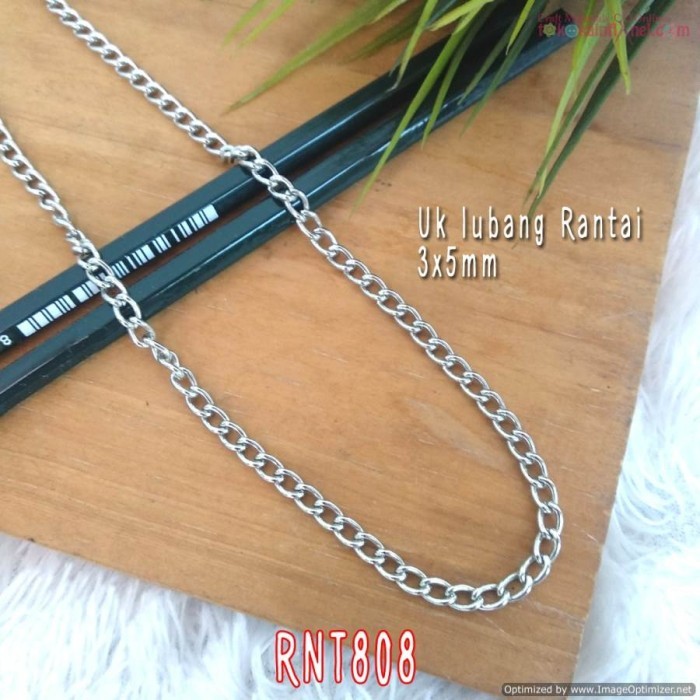 TERBARU Rantai Besi Meteran Nikel Rantai Kalung Tas Kecil Celana- RNT808 C56c