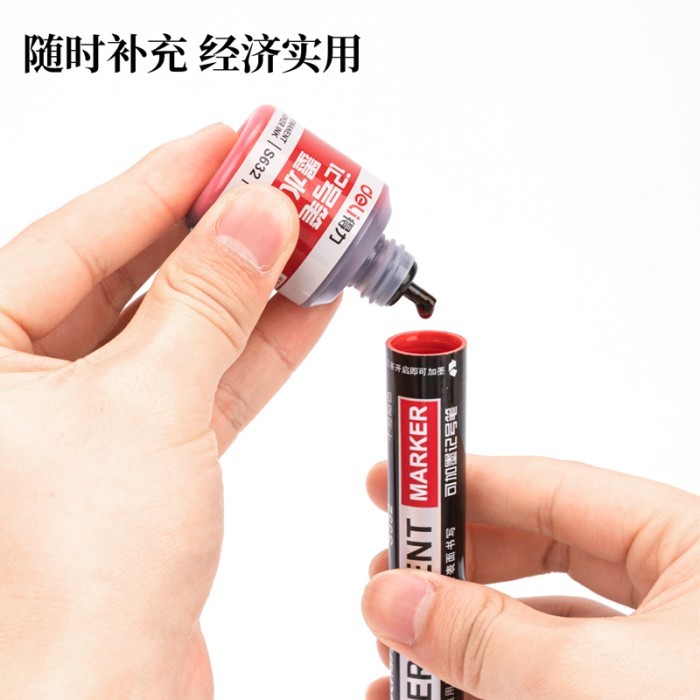 

Deli Refill Permanent Marker Isi Ulang Tinta Spidol Permanen [Box]