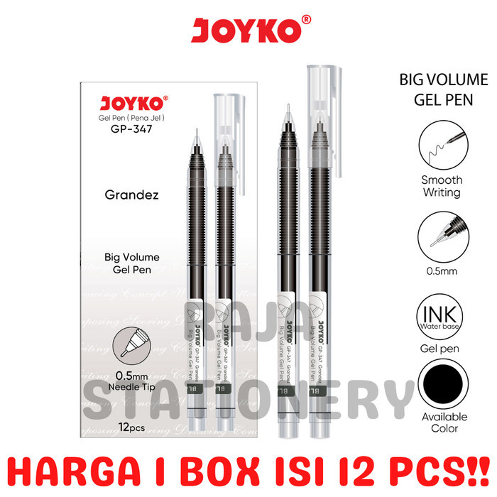 

Joyko Gel Pen Tinta Banyak Pulpen Pena Joyko 0.5Mm Gp-347 [12Pcs]