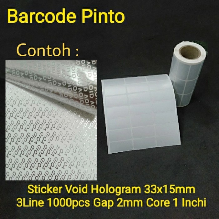 

HOT SALE! Sticker Void Hologram 33x15mm 3line 1000pcs Gap 2m Core 1