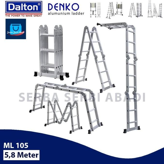 Tangga Lipat Aluminium Multipurpose 5,8 Meter Dalton Ml 105