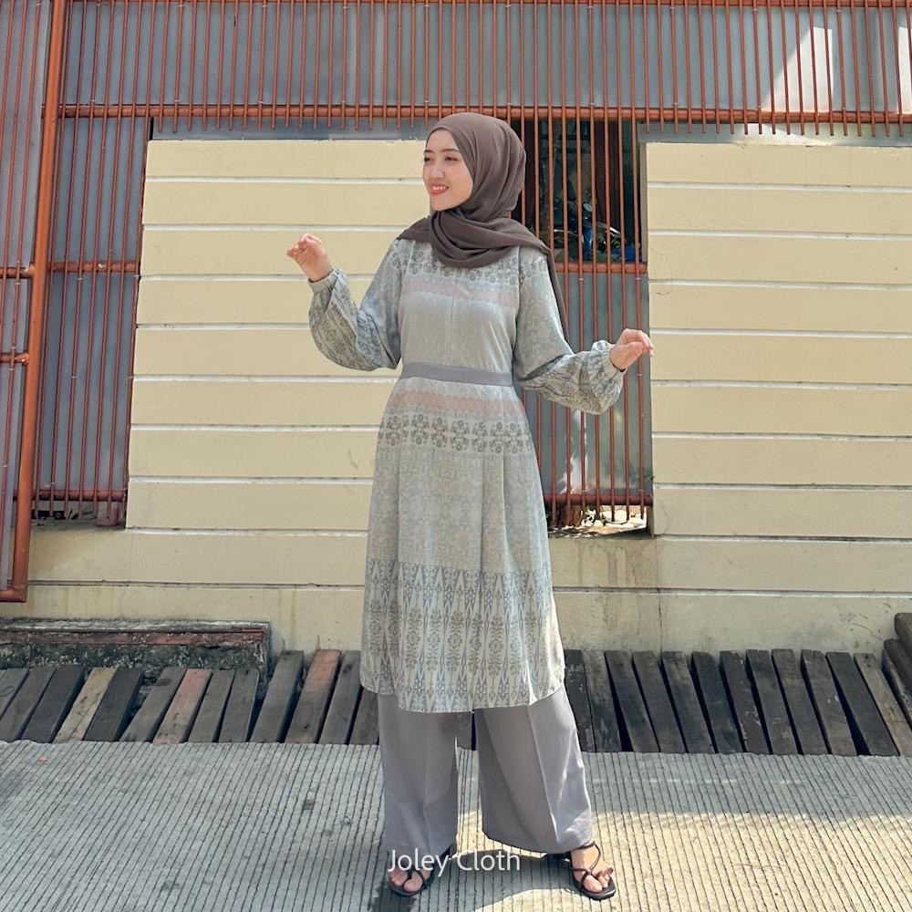 Joley Cloth - Andini One set Dress Setelan Celana Lionel Richie Premium Set Motif Terbaru Mewah Baju