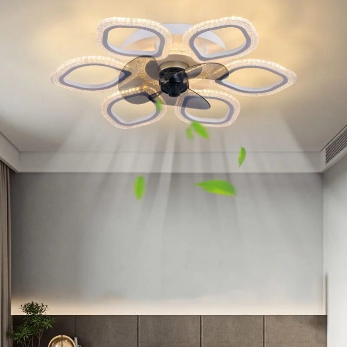 Lampu Hias Plafon Ruang Tamu Mewah + Kipas Angin / Lampu Langit Langit Murah