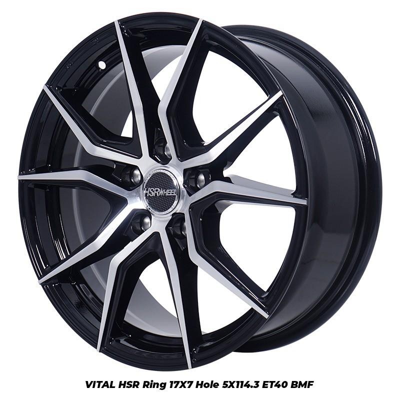 Velg Racing Mobil Ertiga,Inova,Merek Hsr Wheel Vital Ring 17 Lebar 7