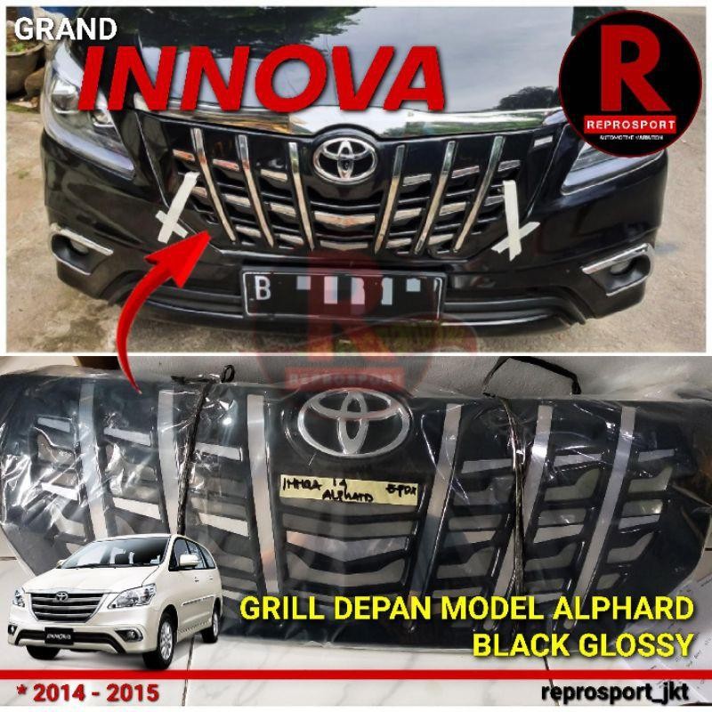 Innova Grand 2014 - 2015 Grill Depan Model Alphard Black Glossy