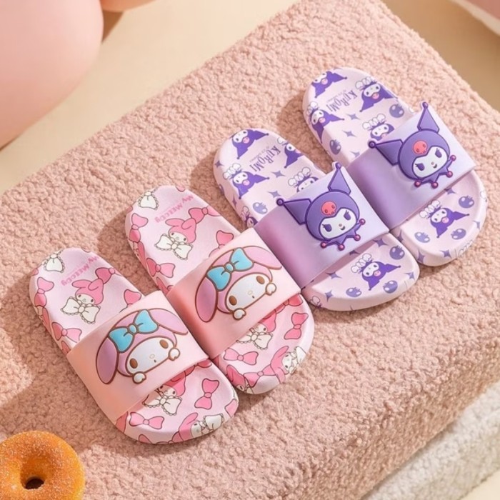 Sandal kuromi anak sandal cinnamoroll anak sandal melody anak anak