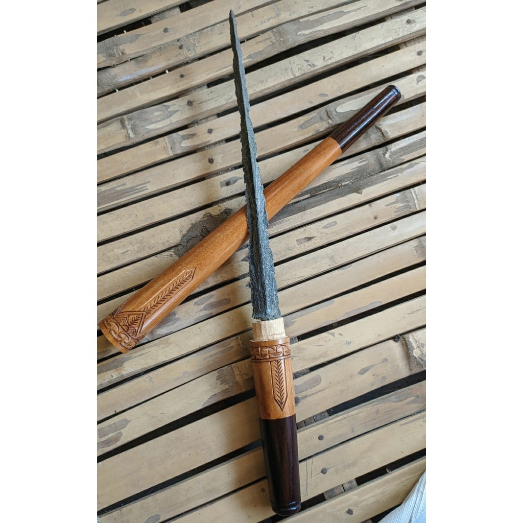 Koleksi Pusaka Antik Tombak Sepuh Buntut Mimi Mataram Full Meteorit Wingit Top Ukir Istimewa Nyandha