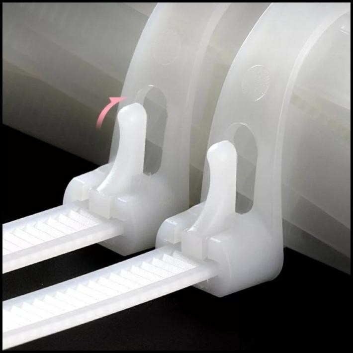 

TERMURAH EWIG KABEL TIES RELEASABLE 7.2X200MM(20CM) 1PAK 100PCS. - PUTIH !