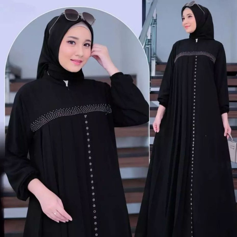 Hamis Gaun Gamis Modern Adem Ganis Premium Mewah Lebaran Gmis Ibu Ibu Pengajian Games Perempuan Dres