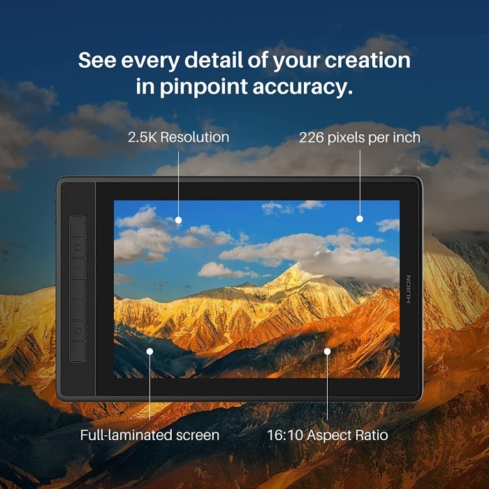 NEW HUION KAMVAS 13 PRO / KAMVAS 13PRO GARANSI RESMI 2 TAHUN + BONUS