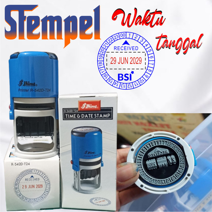 

STEMPEL JAM TANGGAL WAKTU TYPE R-542D T24 OTOMATIS SHINY KANTOR