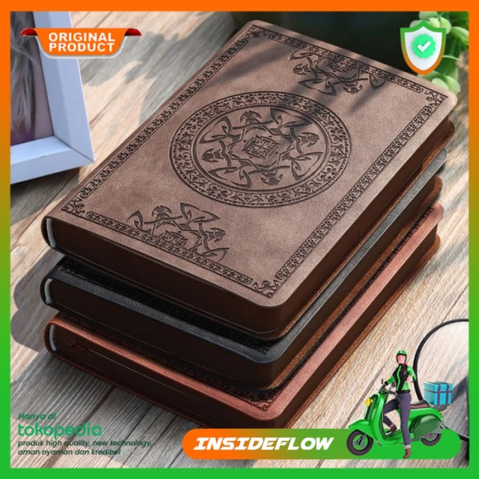 

Buku Catatan Agenda Jurnal Kerja Notebook Binder Harian Kulit Kuno