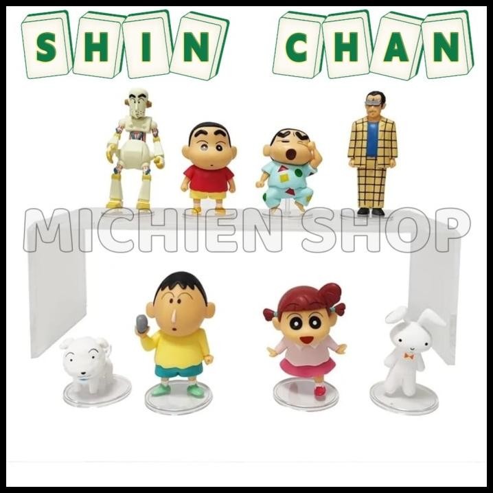 

Shin Chan 8Pcs/Set Crayon Shinchan Figure 4-11Cm