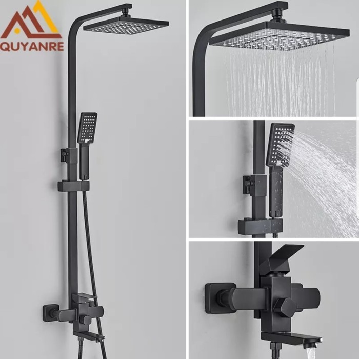 Shower Tiang hitam/ Shower Column/ Shower Set/ Shower Kamar mandi