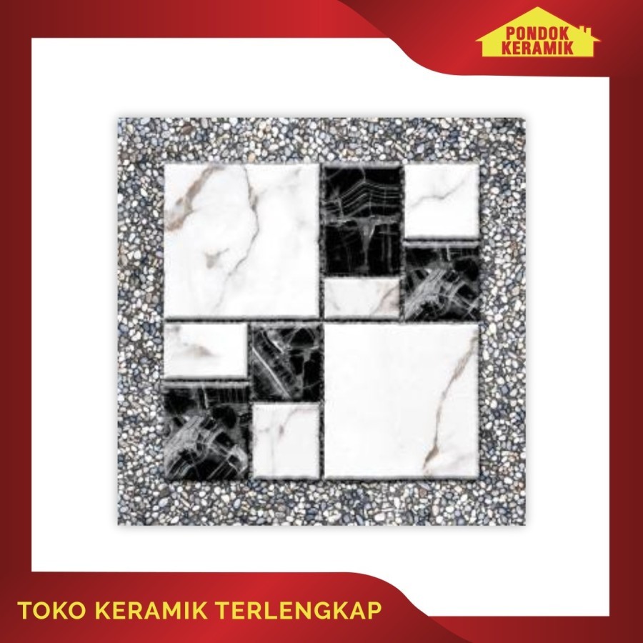 Keramik Lantai Signature 40x40 Iceberg Grey Keramik Taman Keramik Teras