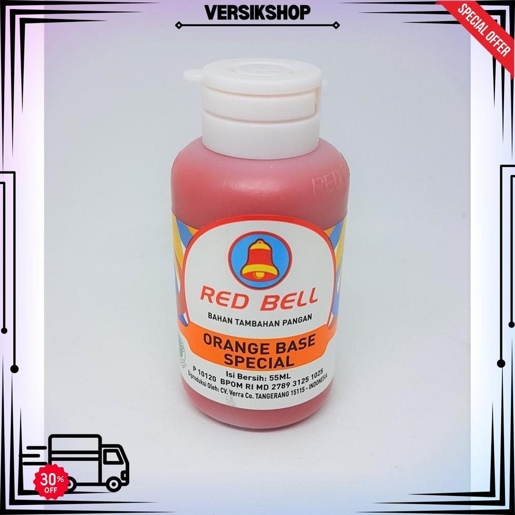 

Perasa Dan Pewarna Red Bell Rasa Orange Base Special 55Ml Bj Promo Puncak