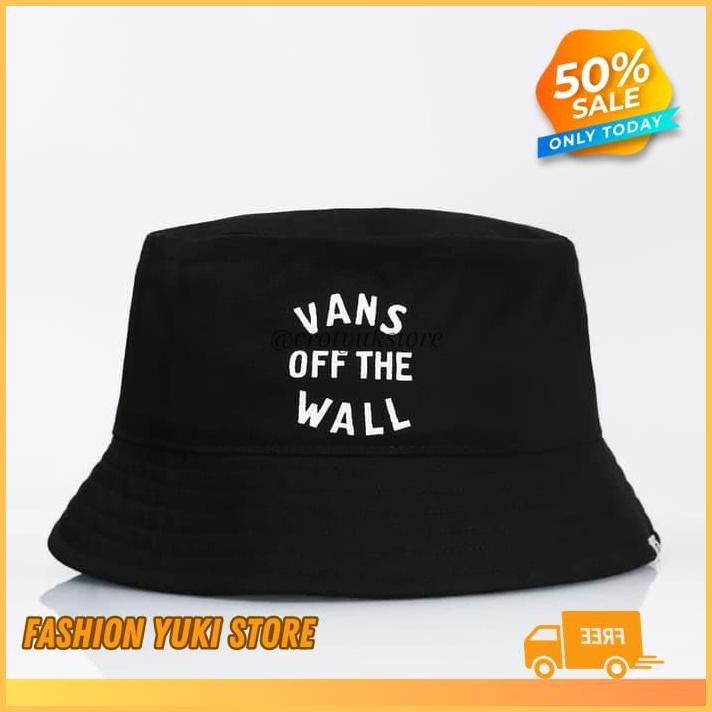 TOPI BUCKET HAT CAP DISTRO VANS OFF THE WALL SKATEBOARD POLOS CUSTOM INDONESIA  PRIA WANITA KEREN OU