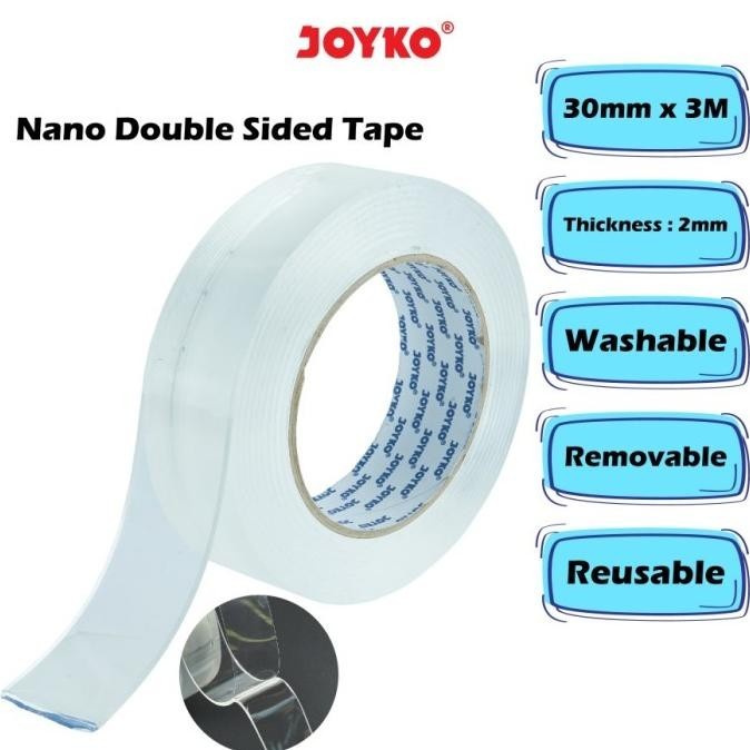

Sale Joyko Nano Tape 3 Mtr Transparant Double Side Doubletape Bening Ndst-3