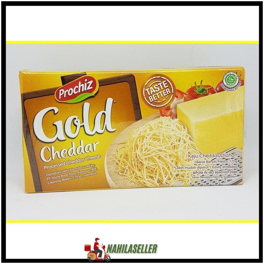 

Keju Prochiz Gold Cheddar 170 Gr Bisa Cod