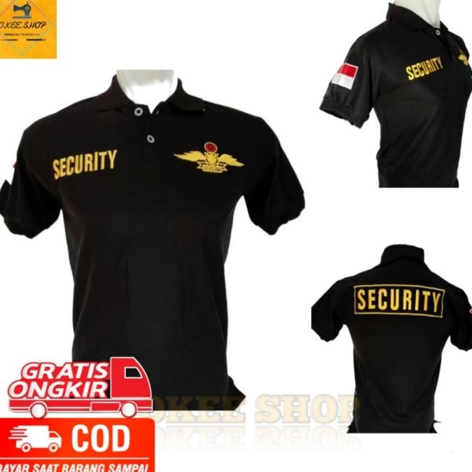 

diskon! baju shirt security logo wings lengan pendek - kaos kerah security