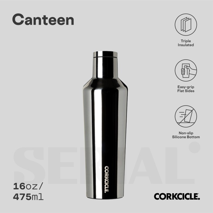 CORKCICLE Canteen 16oz - Tungsten