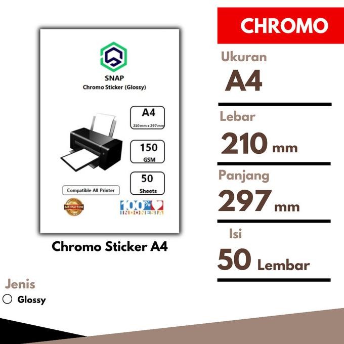 

Sale Kertas Chromo Sticker Stiker A4 Label Pengiriman Glossy / Mengkilap