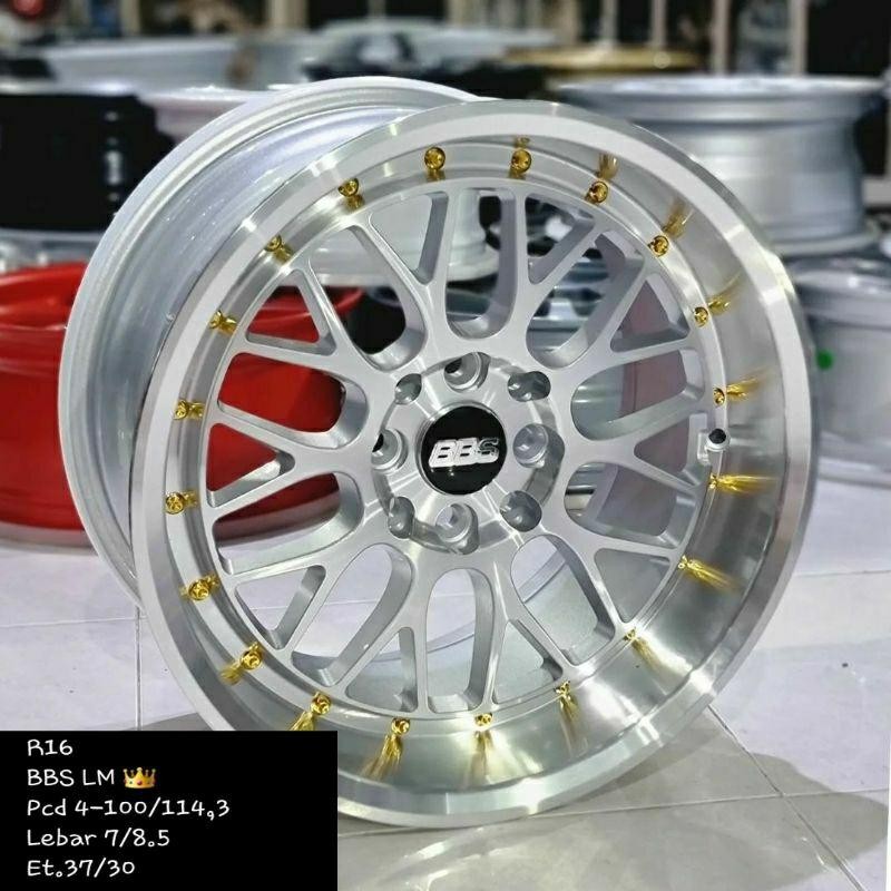 Velg Celong Bbs Lm Ring 16 Lebar 7 / 8,5 Untuk Mobil Brio Agya Calya Jazz Yaris City Mobilio Mirage 