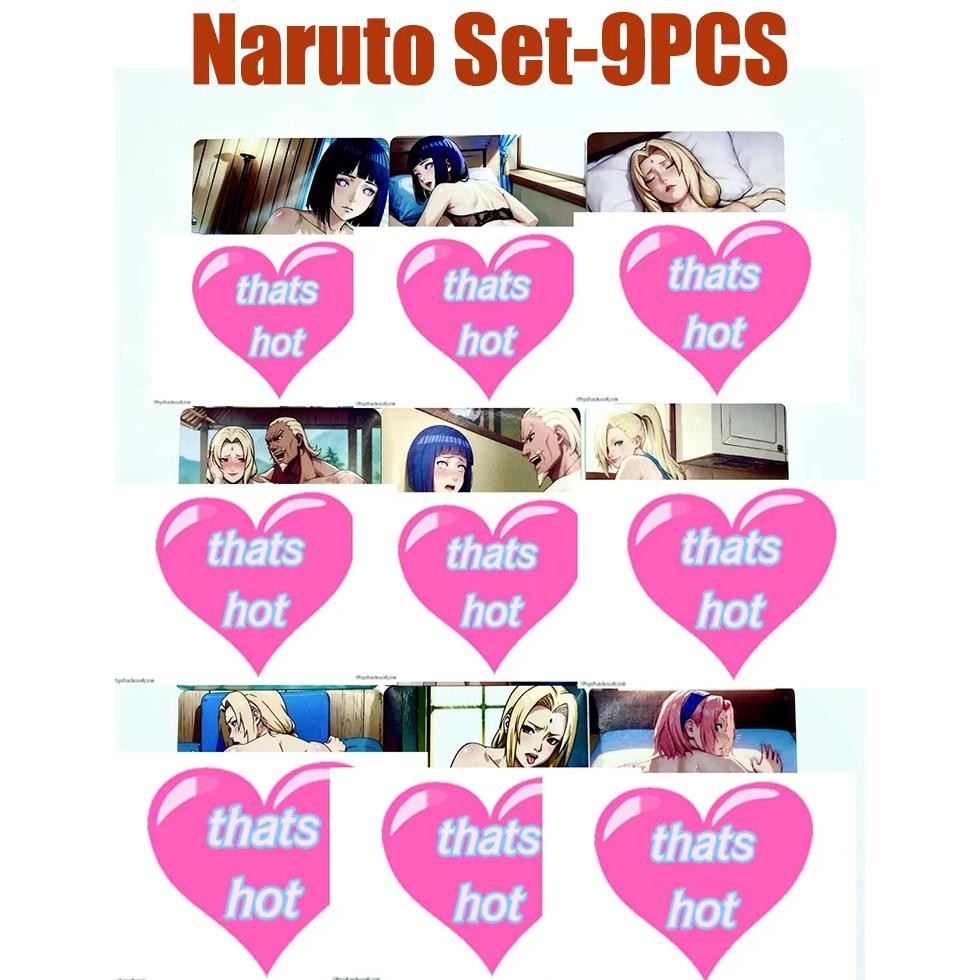 Naruto Cards 9Pcs/Set Diy Anime Waifu Cards Sexy Nude Tsunade Hinata Sakura Decoration Collection Ca