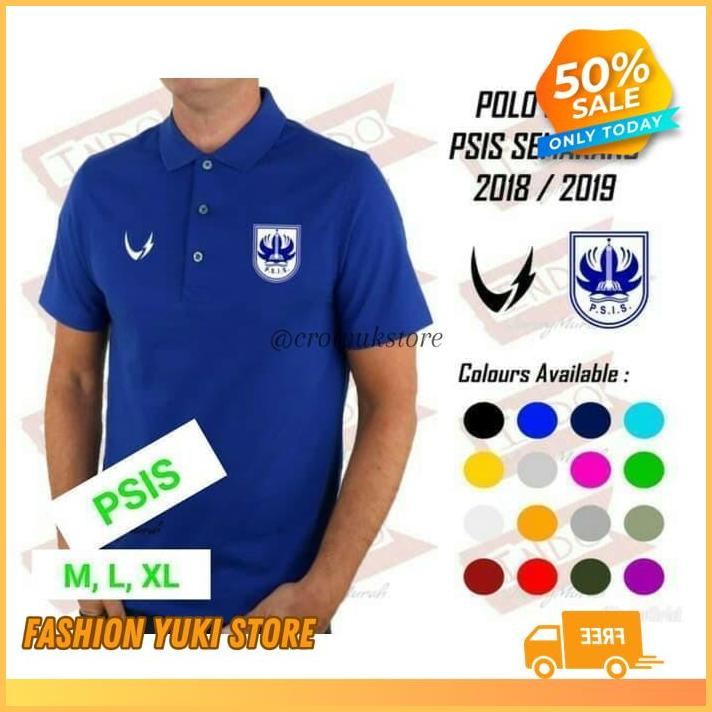 KAOS POLO SHIRT BAJU KERAH DISTRO PSIS SEMARANG HOME MURAH OBRAL POLOS CUSTOM  INDONESIA JERSEY BOLA
