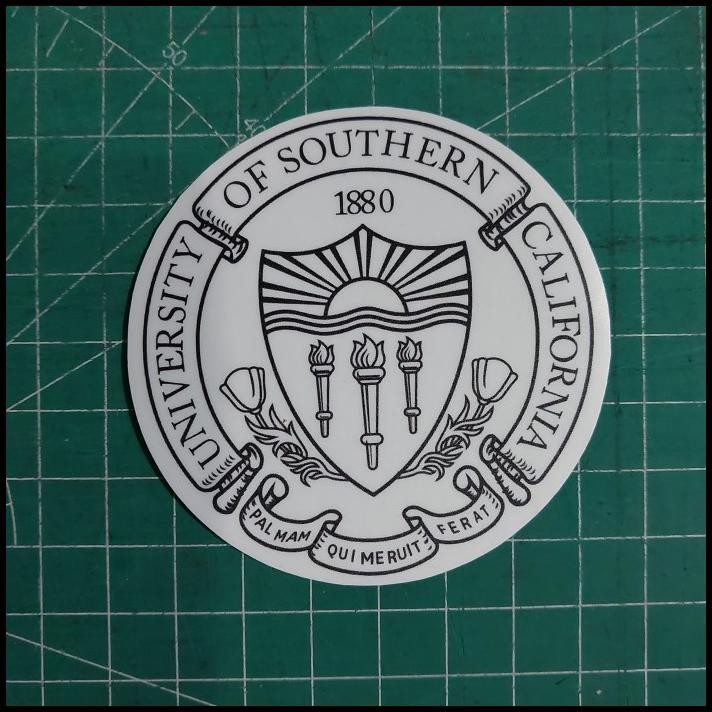 

HOT DEAL STICKER KAMPUS UNIVERSITY OF SOUTHERN CALIFORNIA 1880 WHITE BASED !!