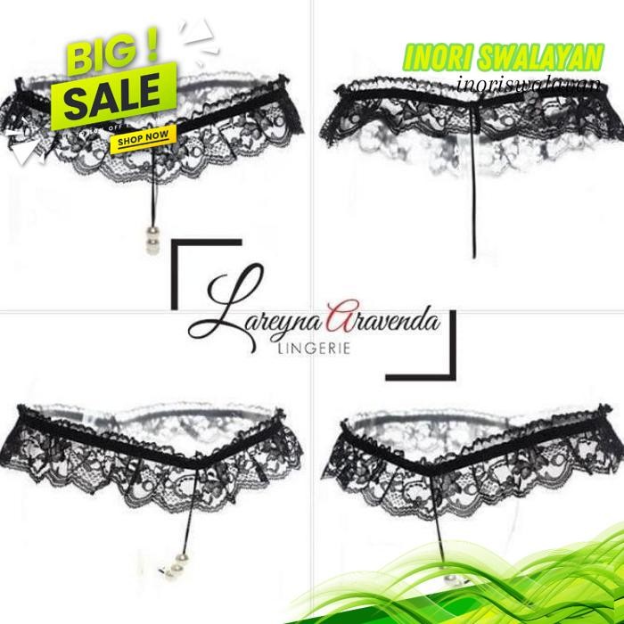 MODEL THONG PEARL LACE G STRING SEKSI WANITA MODEL THONG PEARL LACE CD TERMURAH