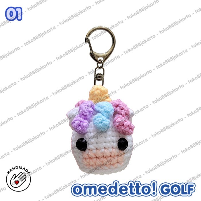 HOT SALE GOLF BALL HOLDER CROCHET HOLDS 1 BALL HAND MADE RAJUT RAJUTAN OMEDETTO