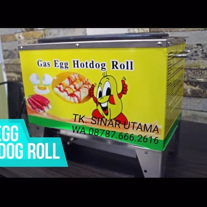 Gas Mesin Sostel Sosis Telur Alat Egg Roll Hotdog Telor Kompor 10 Lbg