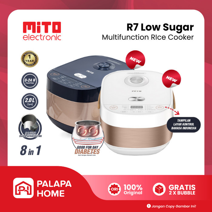 TERLARIS Rice Cooker Mito R7 Low Carbo Less Sugar Lo RiceCooker Rendah Gula